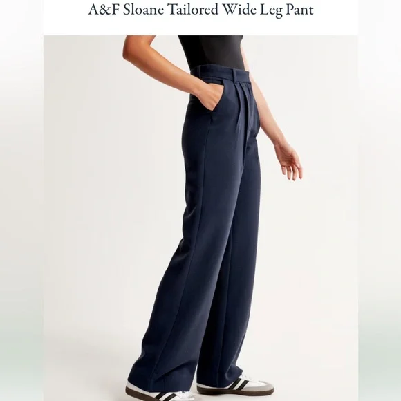 A&F Sloane Tailored Wide Leg Pant - Picture 2 of 6